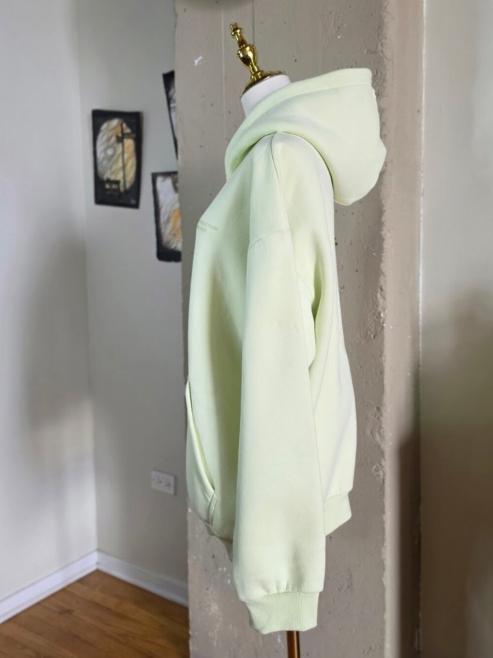 Comfrt Pastel Hoodie in Honeydew Oversized Unisex Size Large NWT - Picture 8 of 15